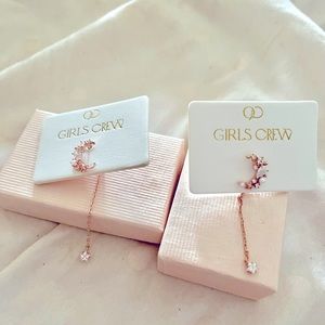 Girls Crew Moonlight Dangle Earrings Rose Gold NWT never worn